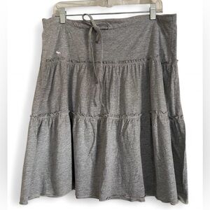 NWT Vintage Abercrombie and Fitch Heather Grey Cotton Skirt Womens Size Large